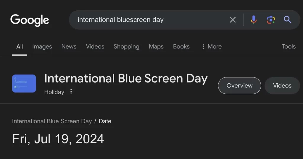 Happy International Blue Screen Day