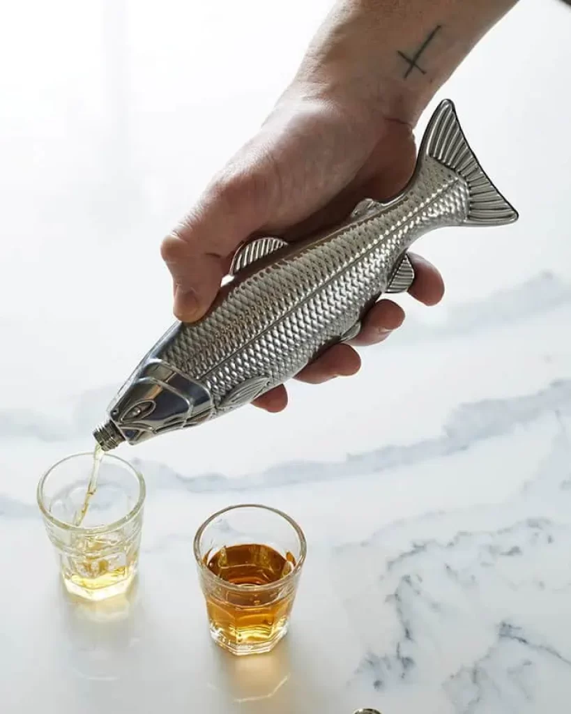 Fish Stainless Steel Hip Flask